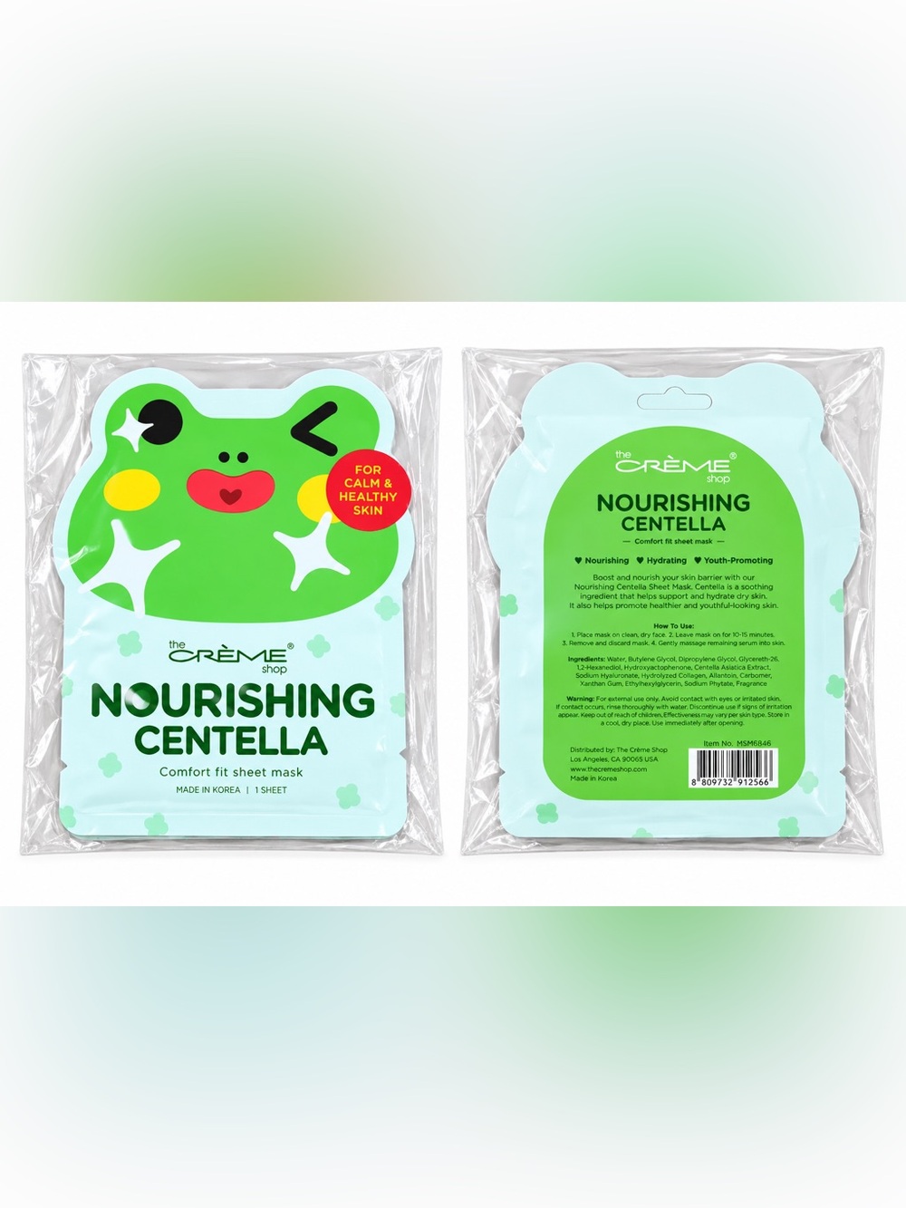 Nourishing Centella Sheet Mask -6 total + FREE gift